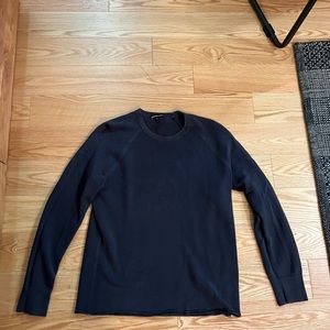 James Perse - Navy Blue - Waffle Crew Neck - Size 1 - Small
